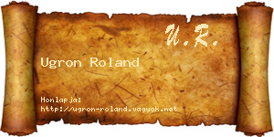Ugron Roland névjegykártya
